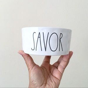 Rae Dunn “ SAVOR ” Pet Dog Bowl